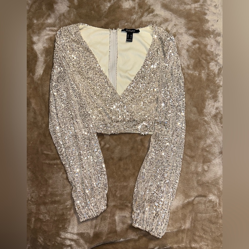 ReVamped Sequin Long Sleeved Top Size XS